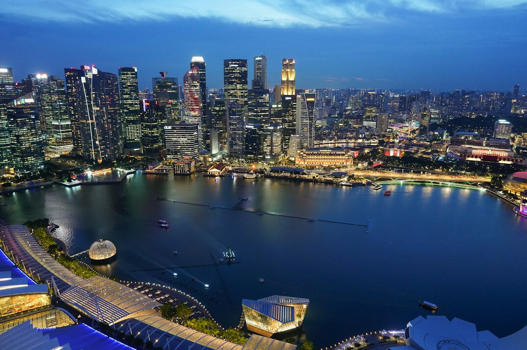 Aerial view of Singapore's Central Business District