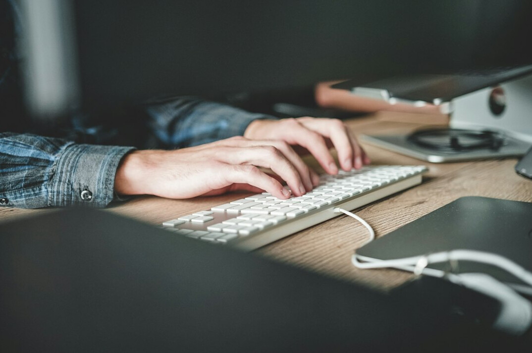 software engineer at desk